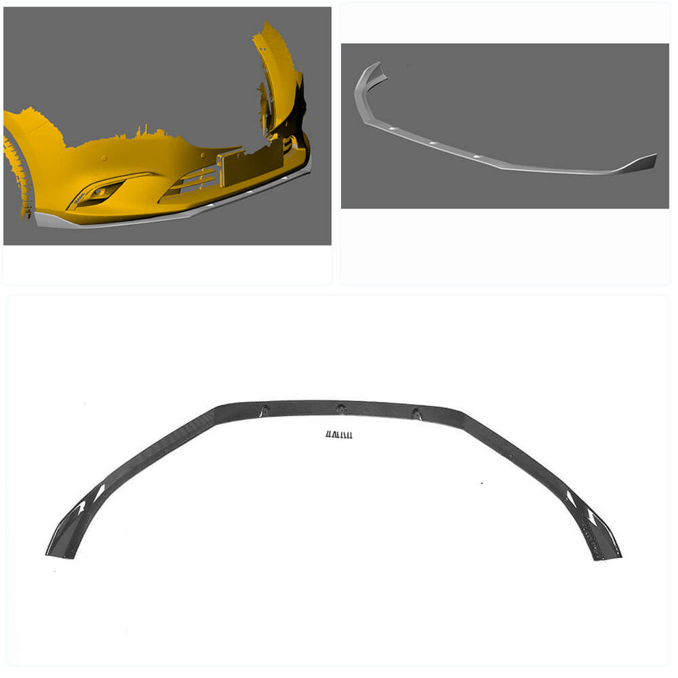 Mazda 6 Atenza Sedan 2017-2019 Front Bumper Lip Carbon Fiber-Ahacarbon
