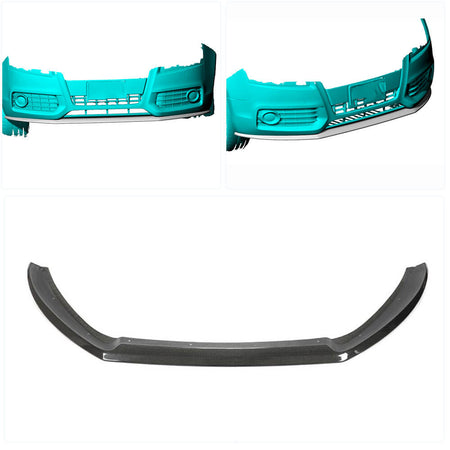 Audi S5 A5 Sline B8 Pre-facelift 2008-2011 Front Bumper Lip Carbon Fiber-Ahacarbon