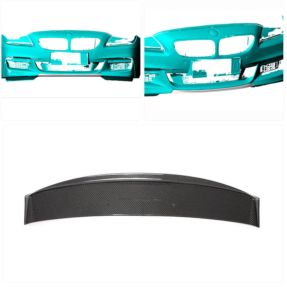 BMW 6 Series F06 F12 F13 640i 650i M Sport 2013-2018 Front Bumper Lip Carbon Fiber/FRP-Ahacarbon