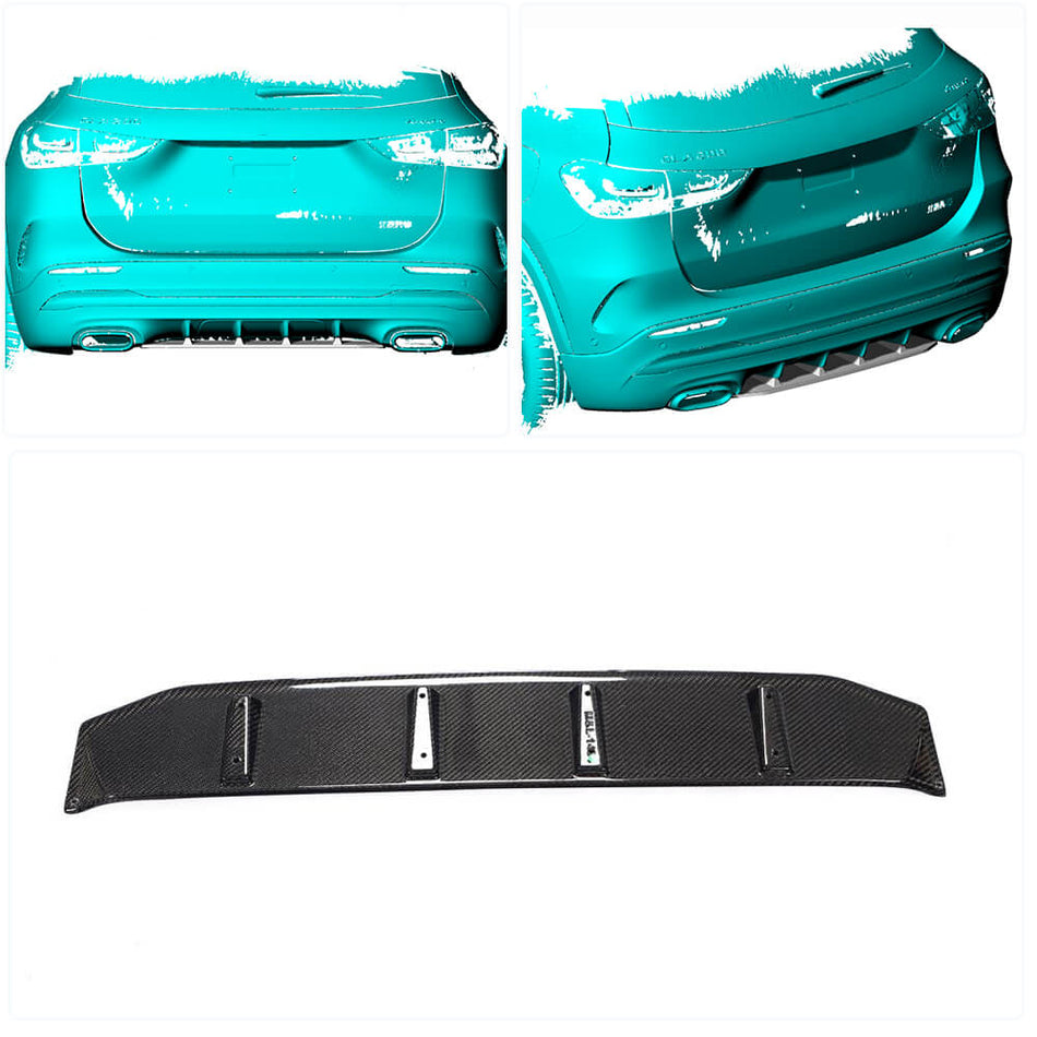 Mercedes Benz H247 GLA250 Sport Utility 2020-2021 Rear Bumper Diffuser Carbon Fiber-Ahacarbon