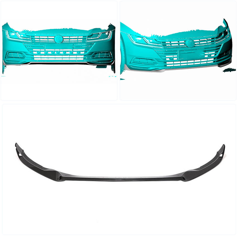 Volkswagen VW Arteon CC 2019UP Front Bumper Lip Carbon Fiber-Ahacarbon
