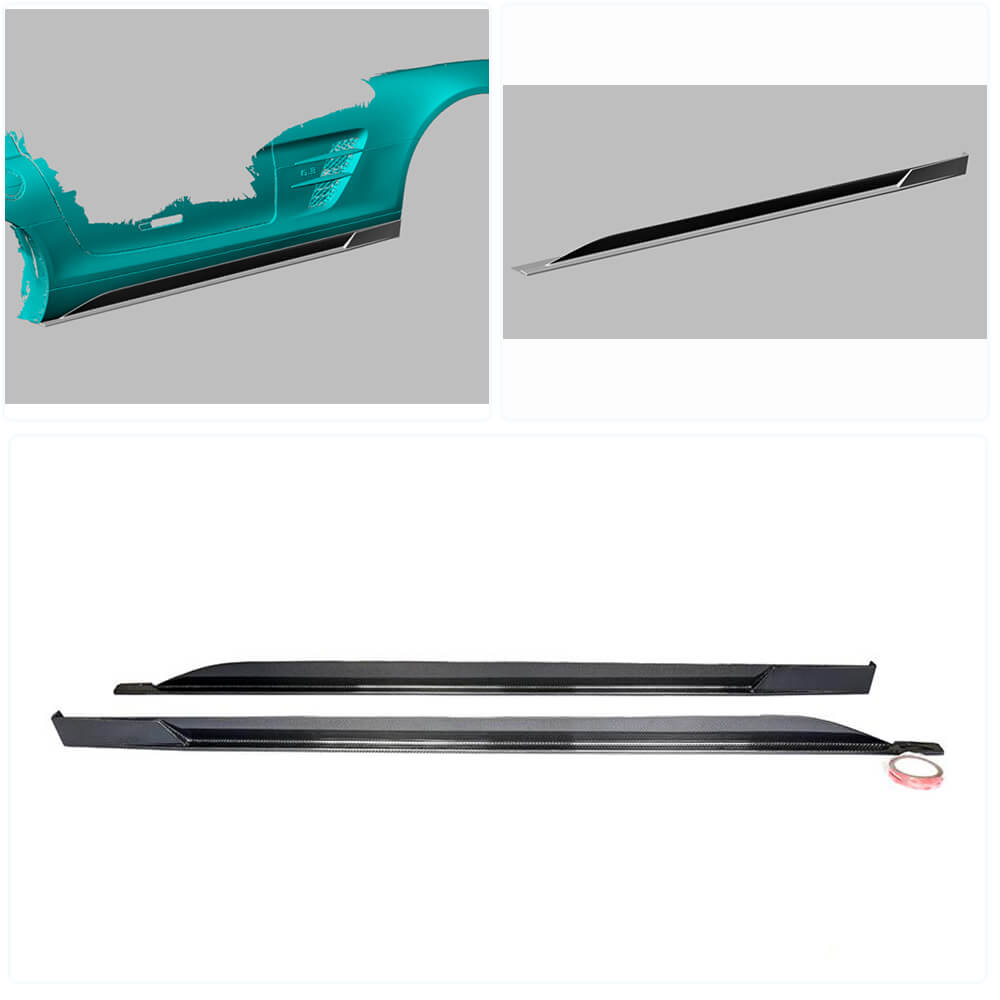 Mercedes Benz C197 R197 SLS AMG 2010-2013 Side Skirts Carbon Fiber-Ahacarbon
