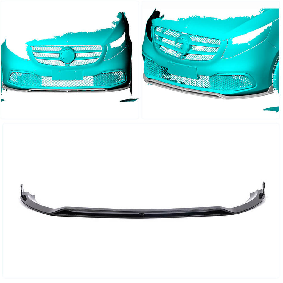 Mercedes Benz W447 Vito 2020UP Front Bumper Lip Dry Carbon Fiber-Ahacarbon