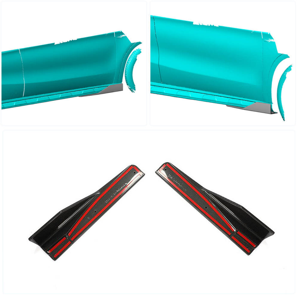 Mercedes Benz GLA Class X156 2014-2020 Side Skirts Splitters Carbon Fiber-Ahacarbon