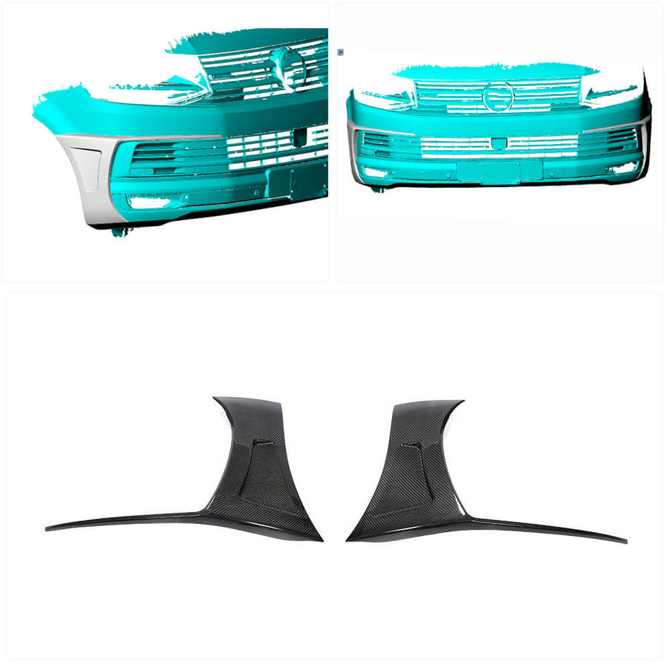 Volkswagen VW Multivan Transporter T6 2015-2020 Front Bumper Vents Carbon Fiber-Ahacarbon