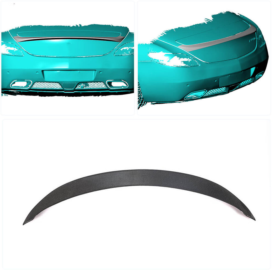 Mercedes Benz C197 R197 SLS AMG 2010-2013 Rear Trunk Spoiler Carbon Fiber-Ahacarbon