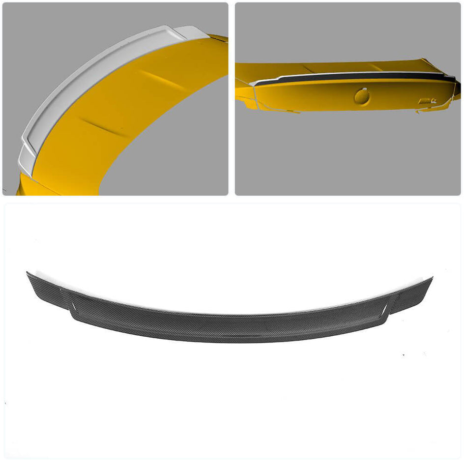 BMW F82 M4 Coupe 2014-2019 Rear Trunk Spoiler Carbon Fiber-Ahacarbon