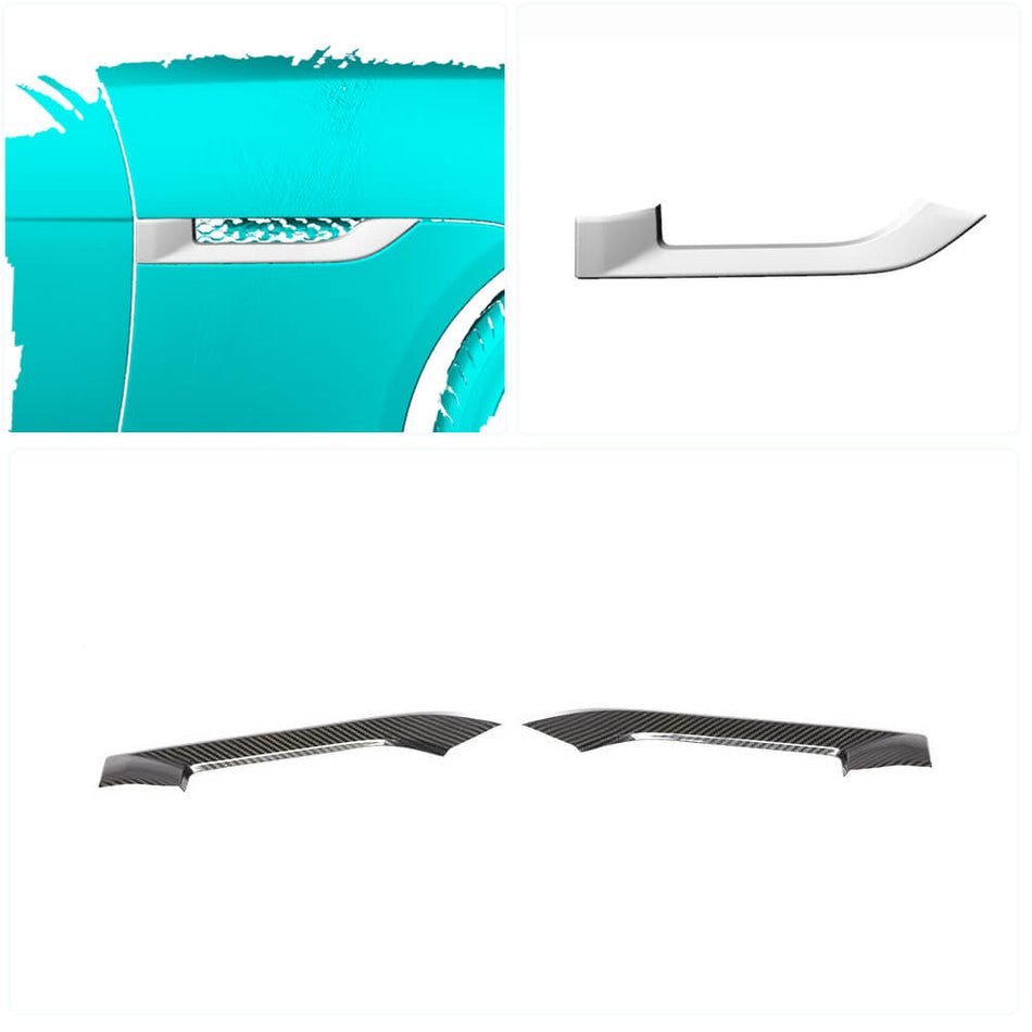 Jaguar F-TYPE 2013-2019 Side Air Fender Vents Dry Carbon Fiber-Ahacarbon