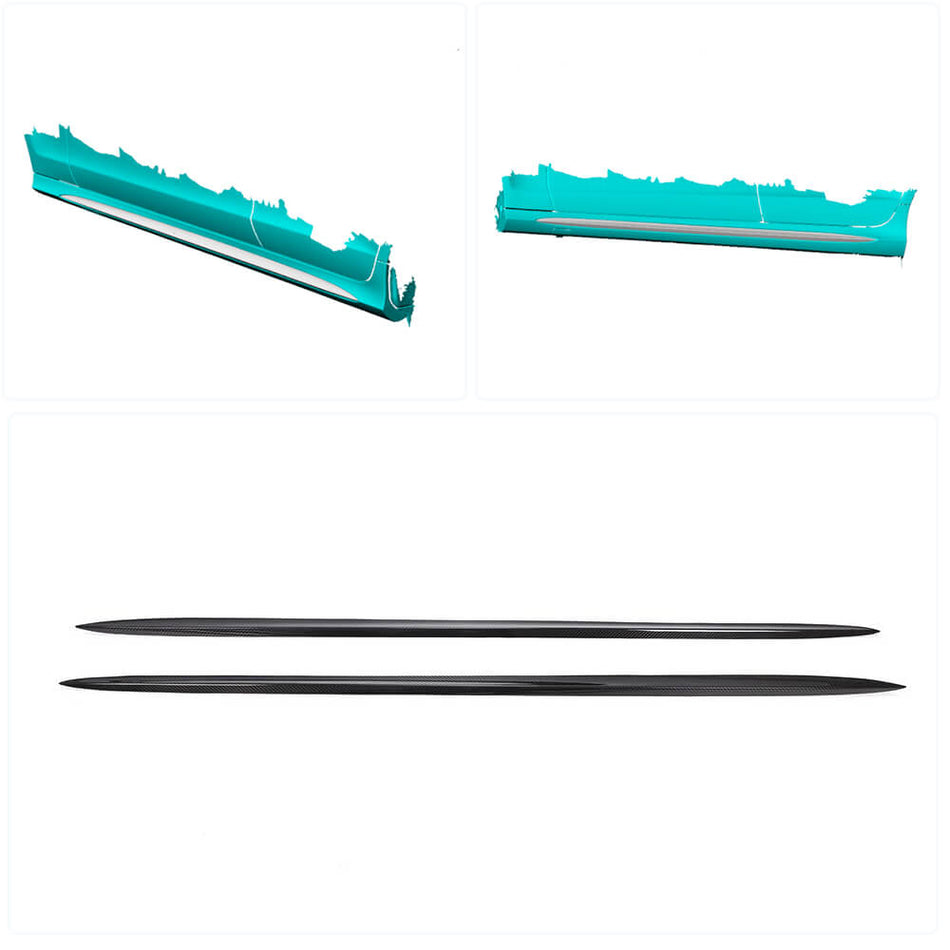 Mercedes Benz (W218) C218 CLS500 Sport CLS63 Sedan 2014-2018 Side Skirts Carbon Fiber-Ahacarbon