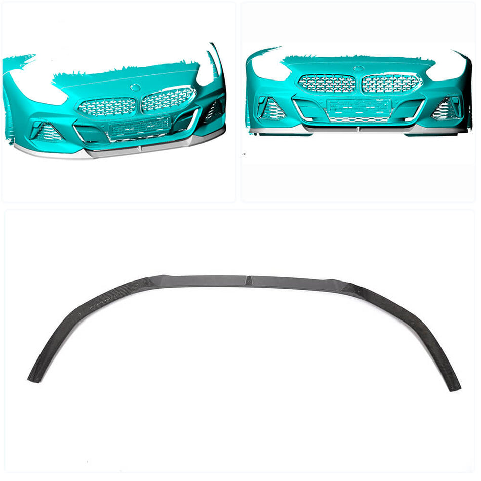 BMW Z4 G29 M Sport M40i 2019-2021 Front Bumper Lip Carbon Fiber-Ahacarbon