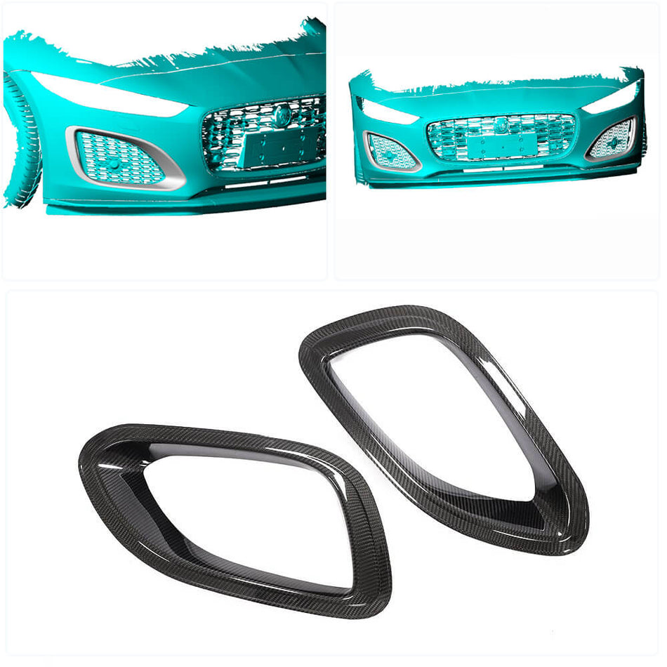 Jaguar F-TYPE Base 2021UP Side Air Vents Dry Carbon Fiber-Ahacarbon
