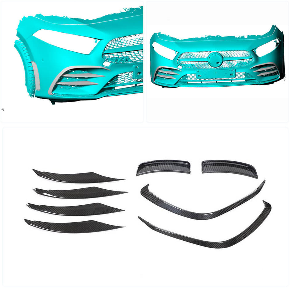 Mercedes Benz (W177) V177 A200 A250 Sport 2019-2021 Front Bumper Vents Dry Carbon Fiber-Ahacarbon