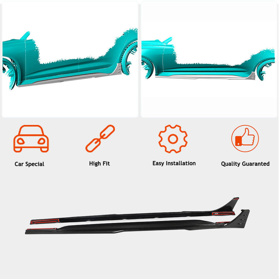 Audi RS6 C8 Typ 5G 2019-2022 Side Skirts Dry Carbon Fiber-Ahacarbon