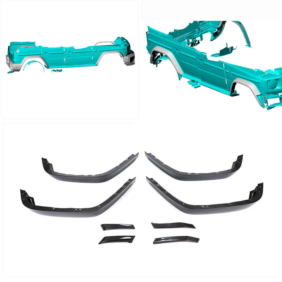 Mercedes Benz W463 Wagon 2019UP Wheel Eyebrow Arch Trims Carbon Fiber-Ahacarbon
