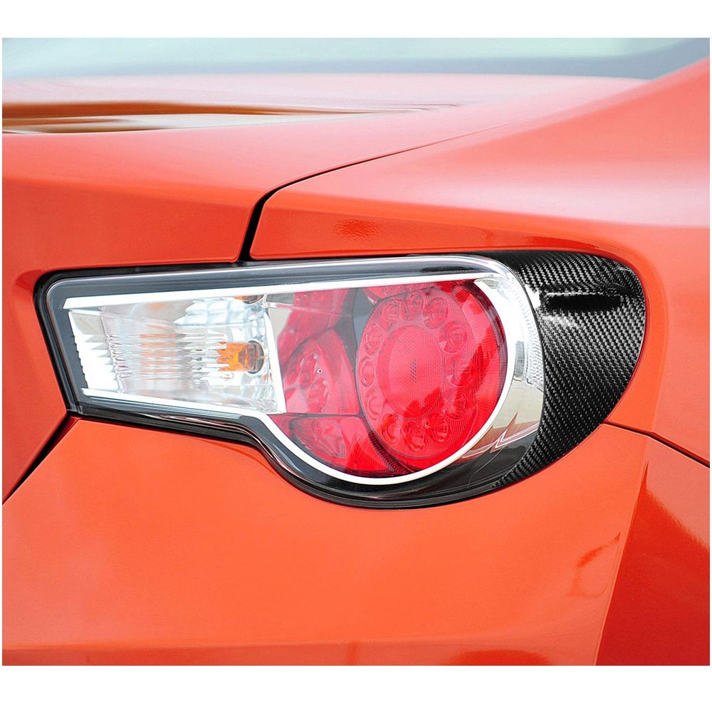 Subaru BRZ Toyota GT86 FT86 Scion FR-S Rear Headlight Lamp Eyebrow Trims Carbon Fiber-Ahacarbon
