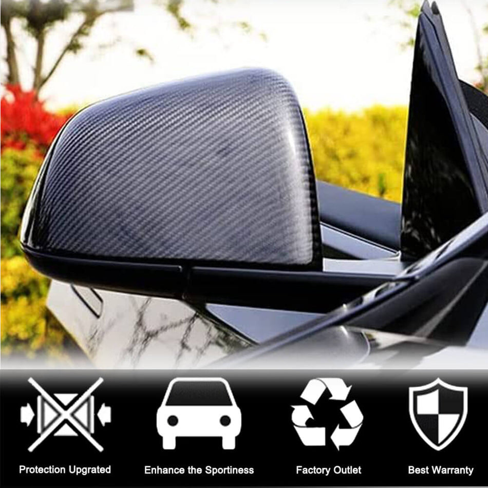 Tesla Model Y 2020UP Mirror Covers pair Replacement Carbon Fiber-Ahacarbon