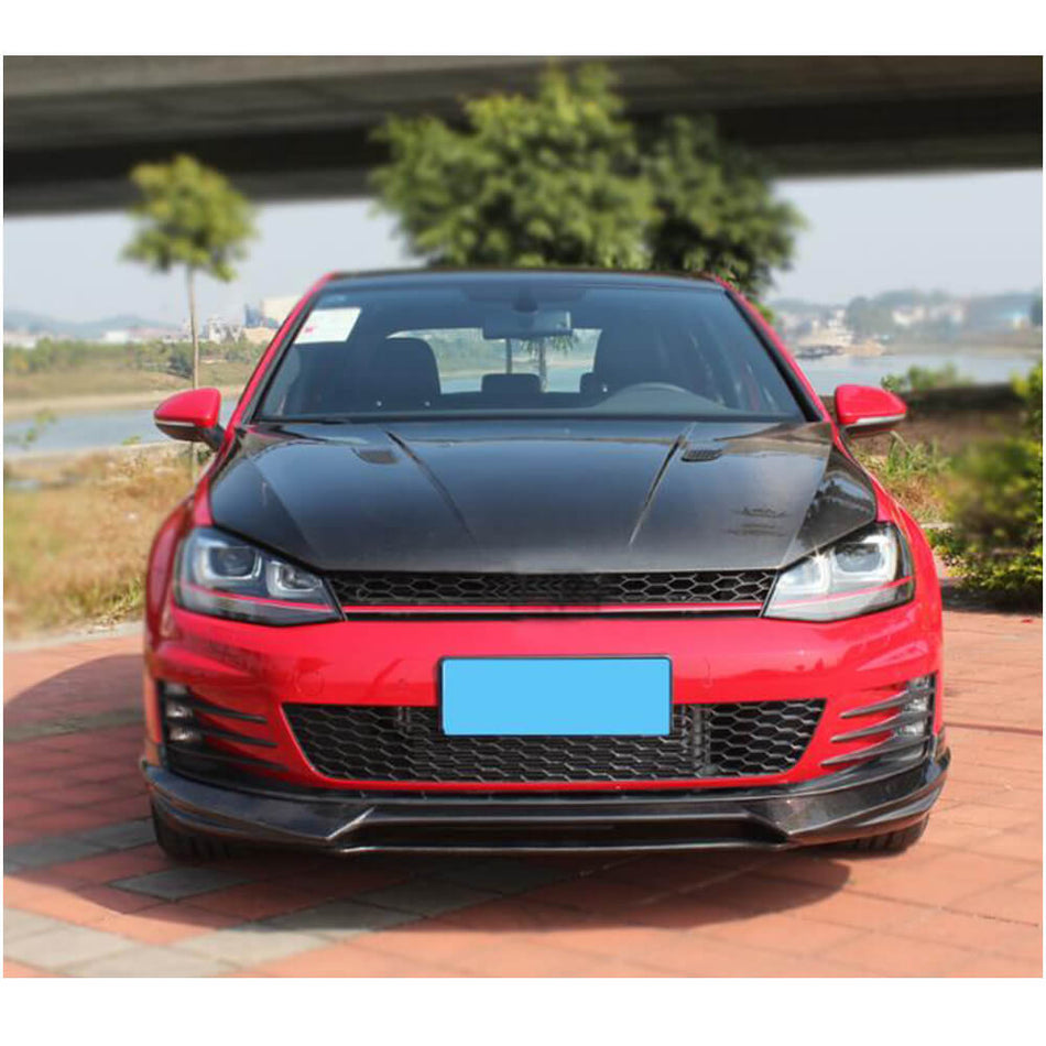 Volkswagen VW Golf 7 MK7 GTI 2014-2016 Front Bumper Lip Carbon Fiber-Ahacarbon