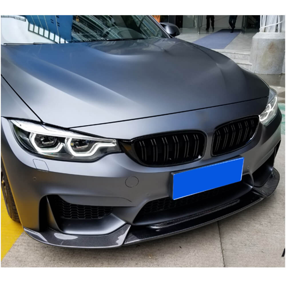 BMW F80 M3 F82 F83 M4 2014-2020 Front Bumper Lip Carbon Fiber-Ahacarbon