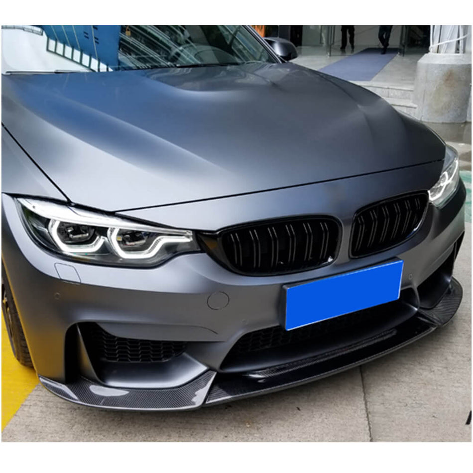 BMW F80 M3 F82 F83 M4 2014-2020 Front Bumper Lip Carbon Fiber-Ahacarbon
