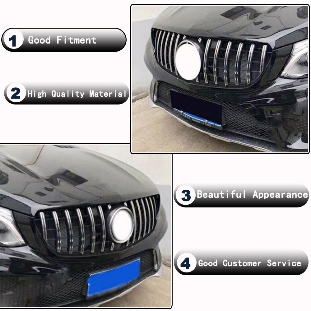 Mercedes Benz GLE Class W292 W166 GTGLE350 GLE400 GLE43 GLE63 AMG 2015-2018 Front Grille ABS-Ahacarbon