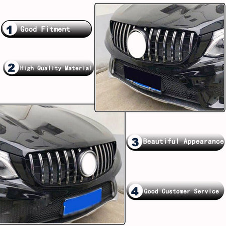 Mercedes Benz GLE Class W292 W166 GTGLE350 GLE400 GLE43 GLE63 AMG 2015-2018 Front Grille ABS-Ahacarbon
