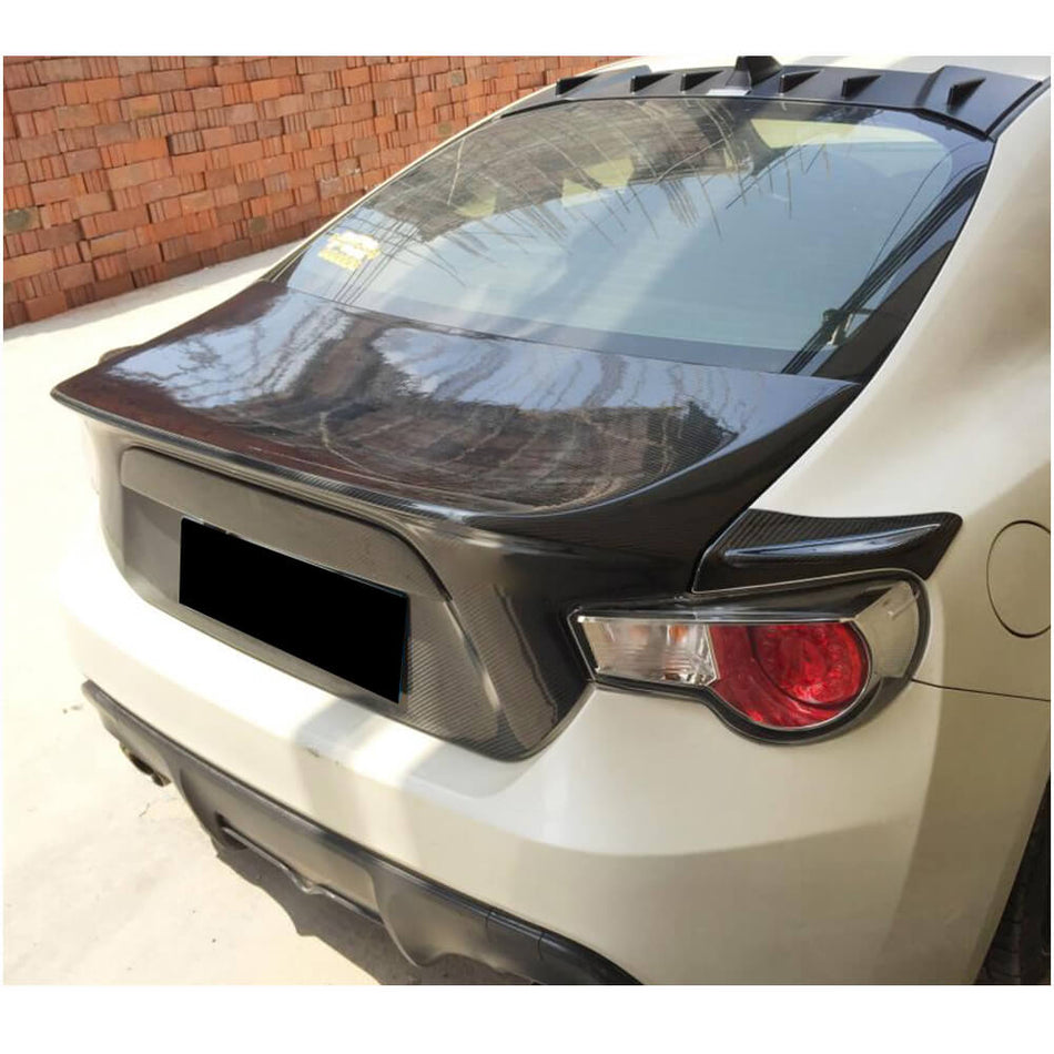 Subaru BRZ Toyota GT86 FT86 Scion FR-S Rear Spoiler Splitter Carbon Fiber-Ahacarbon