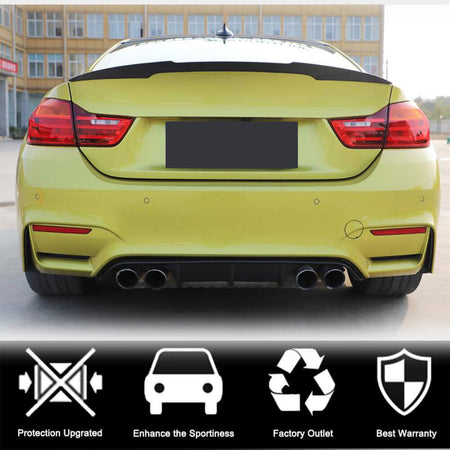 BMW F82 M4 Coupe 2014-2019 Rear Trunk Spoiler Carbon Fiber-Ahacarbon