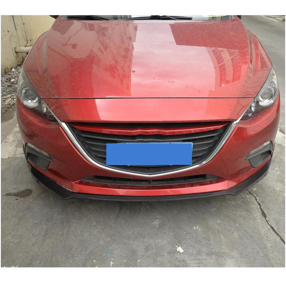 Mazda 3 Axela Sedan Hatchback 2014-2016 Front Bumper Lip Carbon Fiber-Ahacarbon