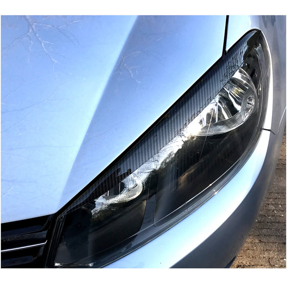Volkswagen VW Golf 6 MK6 GTI R/R20 2010-2013 Headlight Eyelids Carbon Fiber-Ahacarbon