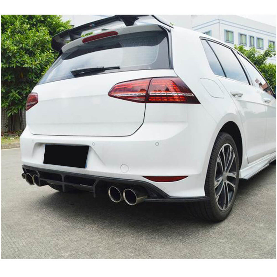 Volkswagen VW Golf 7 MK7 R-line 2014-2016 Rear Bumper Diffuser Carbon Fiber-Ahacarbon