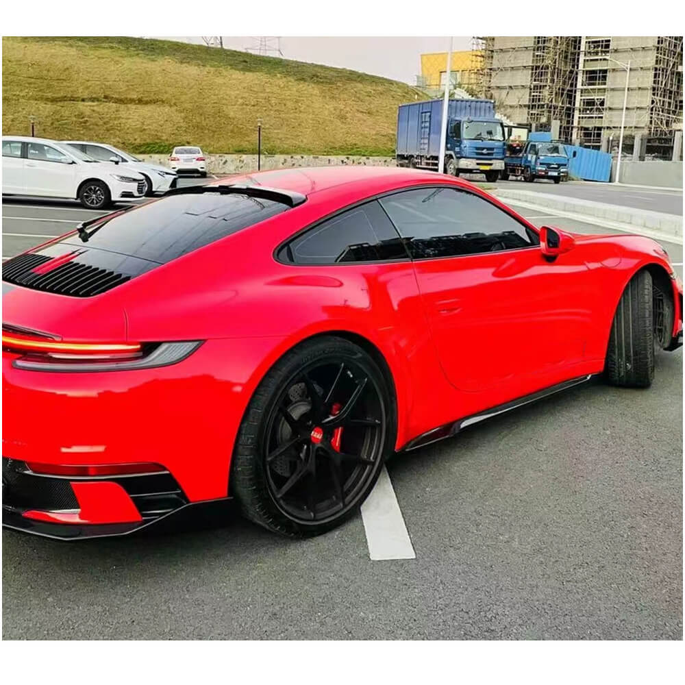 Porsche 911 992 Carrera 4 S 4S Coupe 2-Door 2019-2020 Side Skirts Dry Carbon Fiber-Ahacarbon
