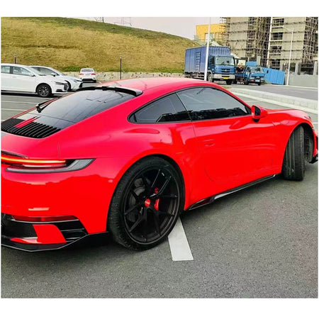 Porsche 911 992 Carrera 4 S 4S Coupe 2-Door 2019-2020 Side Skirts Dry Carbon Fiber-Ahacarbon