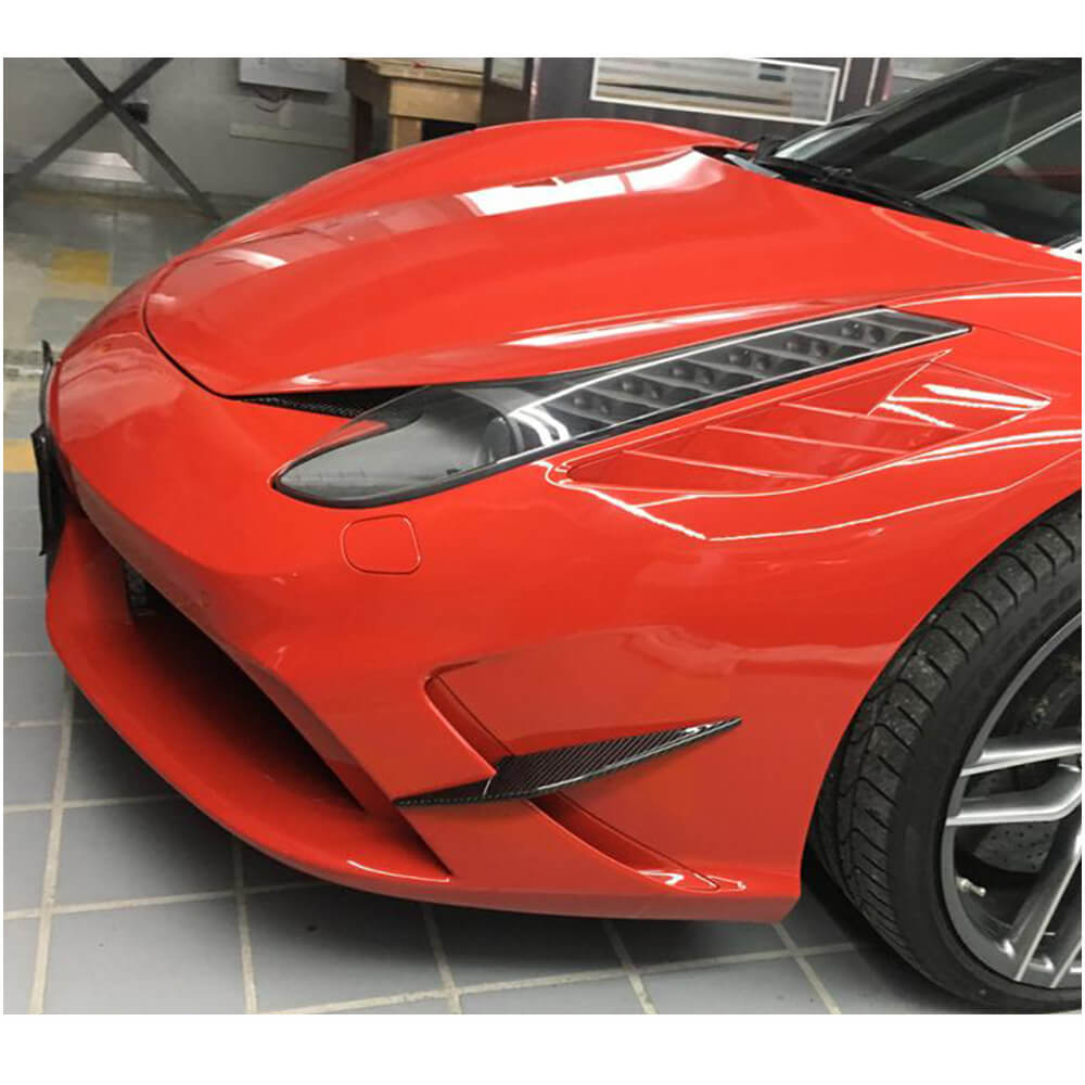 Ferrari 458 Speciale Coupe 2014-2015 Front Bumper Vents Dry Carbon Fiber-Ahacarbon