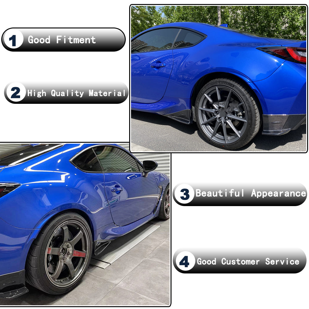 Subaru BRZ Toyota GR86 2022+ Side Skirts Splitters Carbon Fiber-Ahacarbon