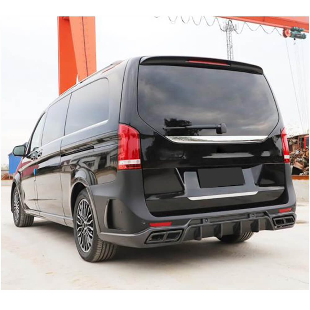 Mercedes Benz V Class W447 Vito 2015-2019 Rear Bumper Carbon Fiber-Ahacarbon