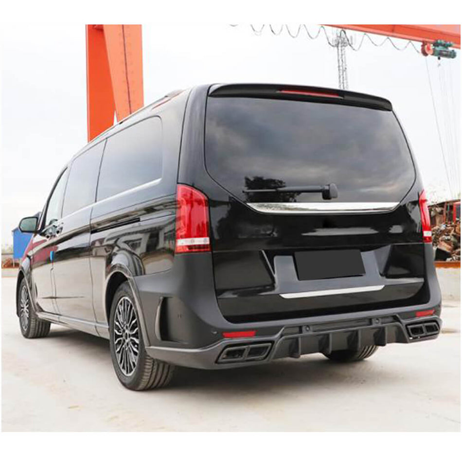 Mercedes Benz V Class W447 Vito 2015-2019 Rear Bumper Carbon Fiber-Ahacarbon