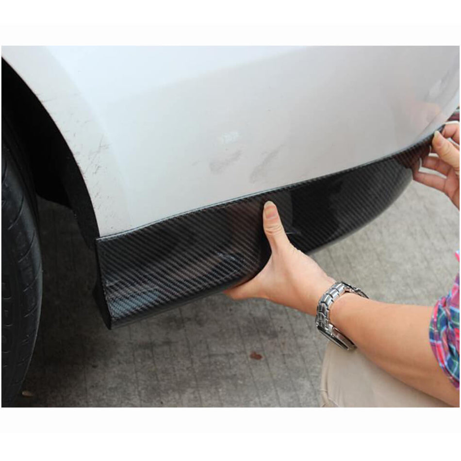 Audi A4 Quattro B8.5 Base Sedan Facelift 2013-2016 Rear Bumper Splitters Carbon Fiber/FRP-Ahacarbon