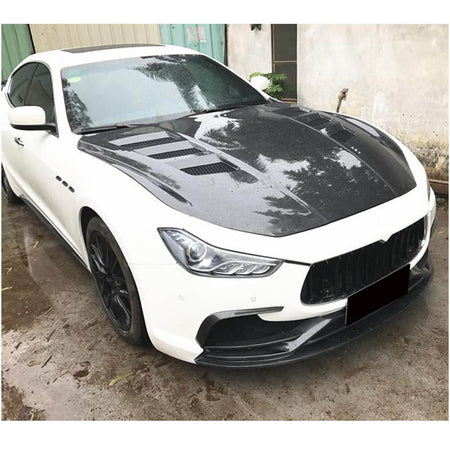 Maserati Ghibli 2014-2020 Engine Bonnet Hood Cover Carbon Fiber-Ahacarbon