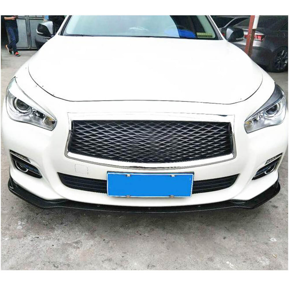 Infiniti Q50 Base 2014-2017 Front Bumper Lip Carbon Fiber-Ahacarbon