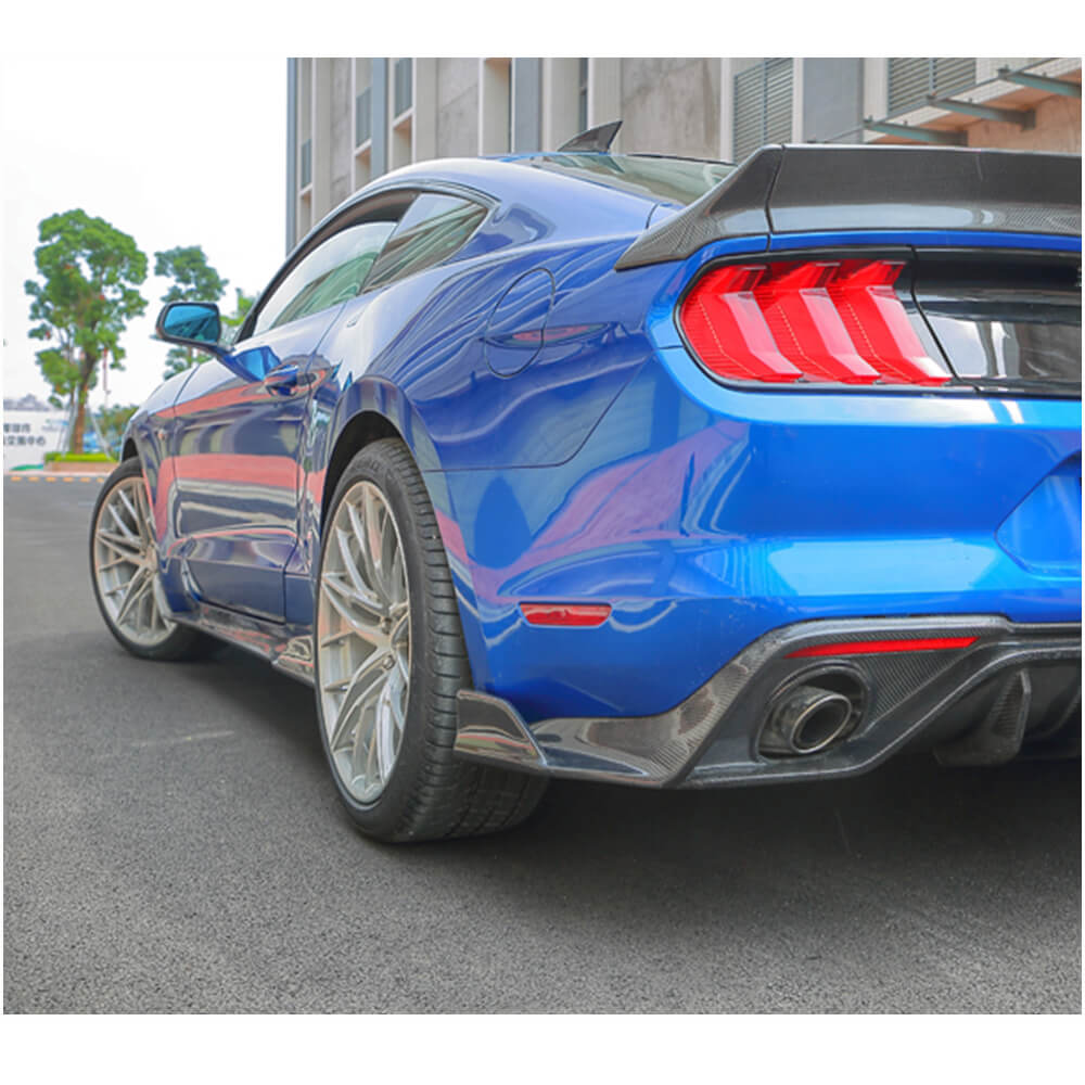 Ford Mustang V8 GT 2018-2020 Side Skirts Carbon Fiber-Ahacarbon