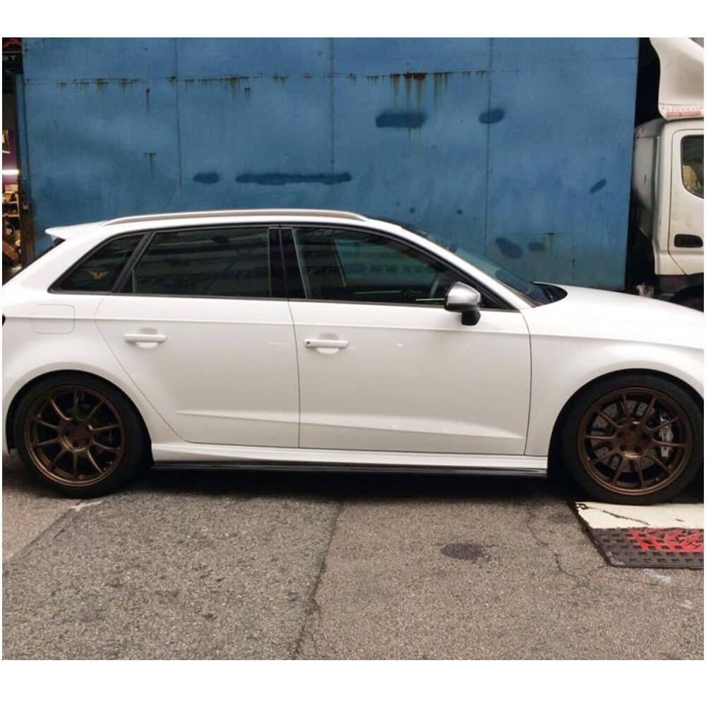 Audi S3 A3 Sline Hatchback 2014-2016 Side Skirts Carbon Fiber-Ahacarbon