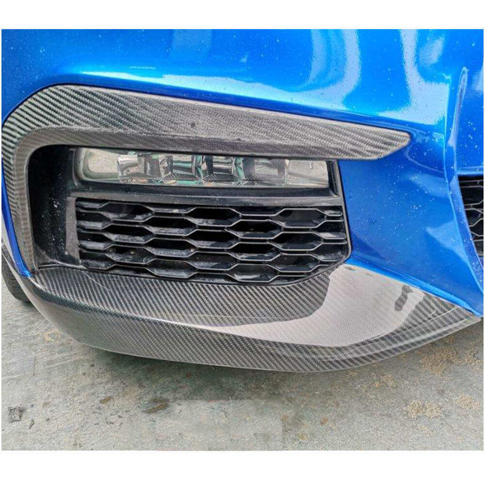 For BMW 5 Series G30 520i 530i 540i M Sport M550i Carbon Fiber Fog Lamp Cover Eyelid Vent-Ahacarbon