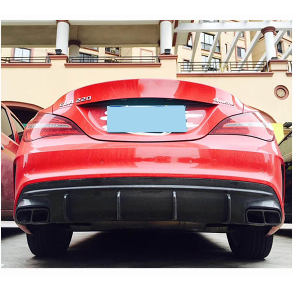 Mercedes Benz CLA Class (W117) C117 Sport CLA45 AMG 2013-2019 Rear Bumper Diffuser Carbon Fiber-Ahacarbon