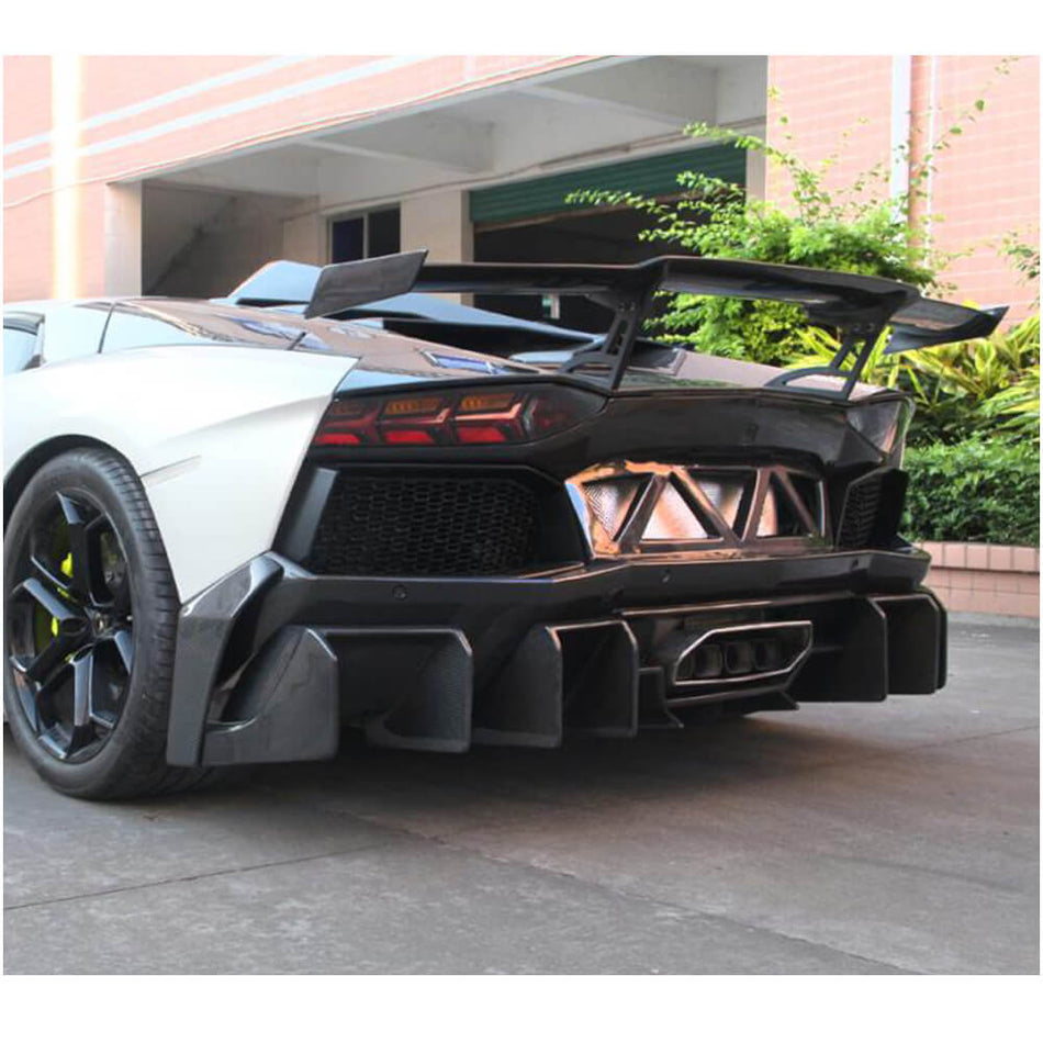 Lamborghini Aventador LP700-4 2011-2016 Rear Bumper Carbon Fiber-Ahacarbon