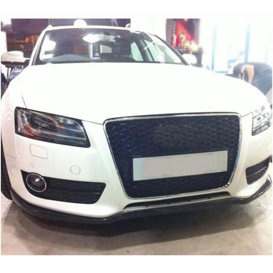 Audi A5 B8 Base Pre-facelift 2008-2011 Front Bumper Lip Carbon Fiber-Ahacarbon