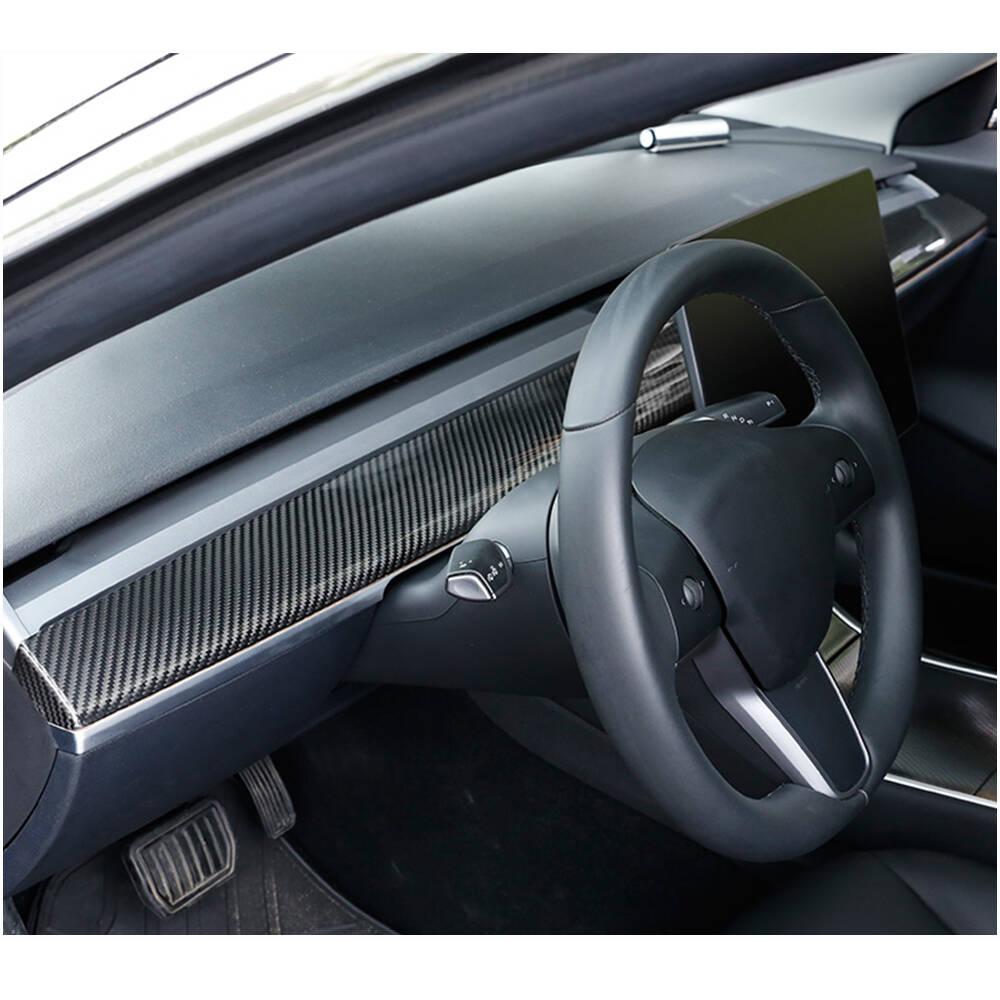 Tesla Model 3 & Y 2018-2022 Interior Dashboard Decoration Covers Dry Carbon Fiber-Ahacarbon