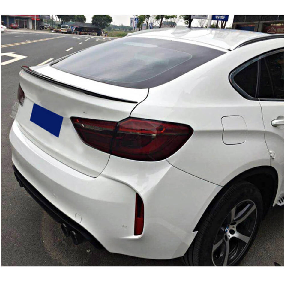 BMW X6 E71 Sport Utility 2008-2014 Rear Trunk Spoiler Carbon Fiber-Ahacarbon