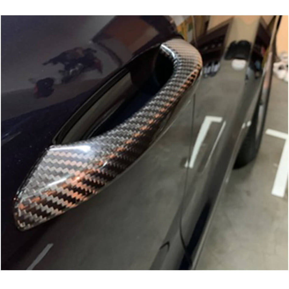 Porsche Macan 2018-2020 Door Handle Cover Trim Carbon Fiber-Ahacarbon
