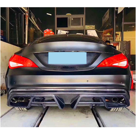 Mercedes Benz CLA Class (W117) C117 Sport CLA45 AMG Pre-facelift 2013-2016 Rear Bumper Diffuser Carbon Fiber-Ahacarbon