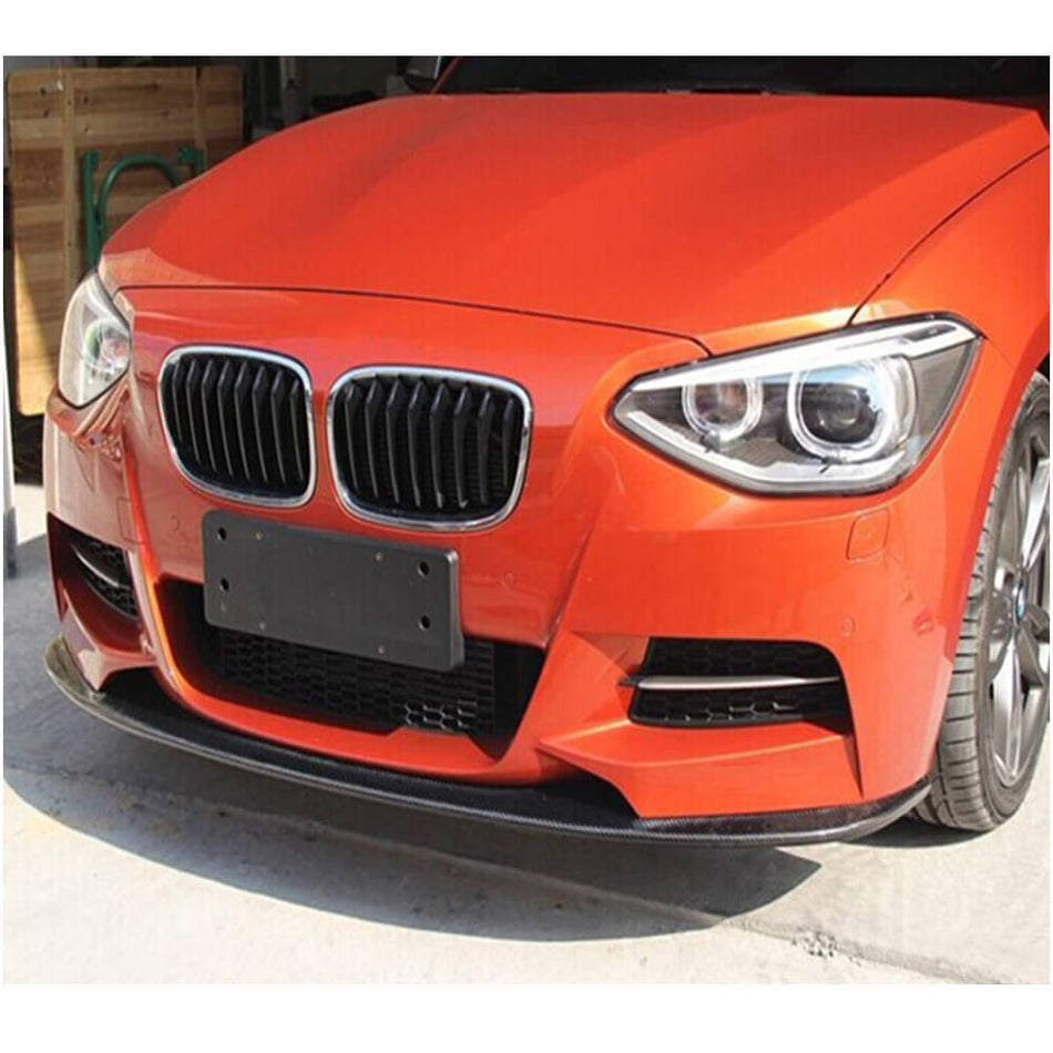 BMW 1 Series F20 F21 M Sport Pre-LCI 2012-2015 Front Bumper Lip Carbon Fiber-Ahacarbon